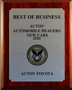 Acton Best of Business Awards for 2010