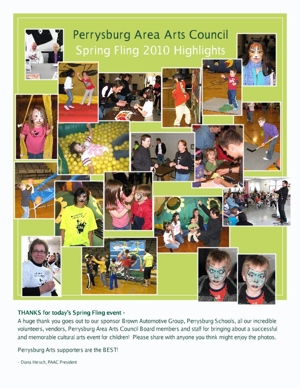 Perrysburg Area Arts Council Spring Fling 2010 Highlights!