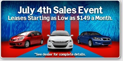 July 4th Sales Event - Leases Starting as Low as $149 a Month.