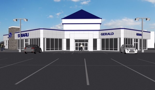 Rendering of the New Gerald Subaru of North Aurora dealership location