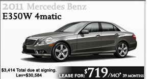 2011 Mercedes-Benz E350 4matic lease for $719/mo