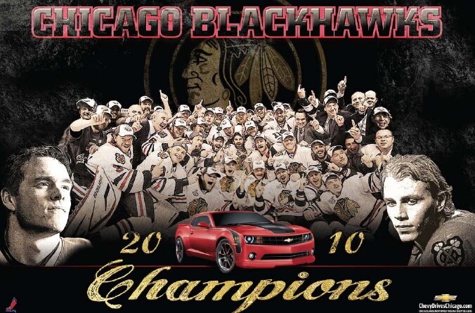 2010 Chevrolet Chicago Blackhawks Championship Poster