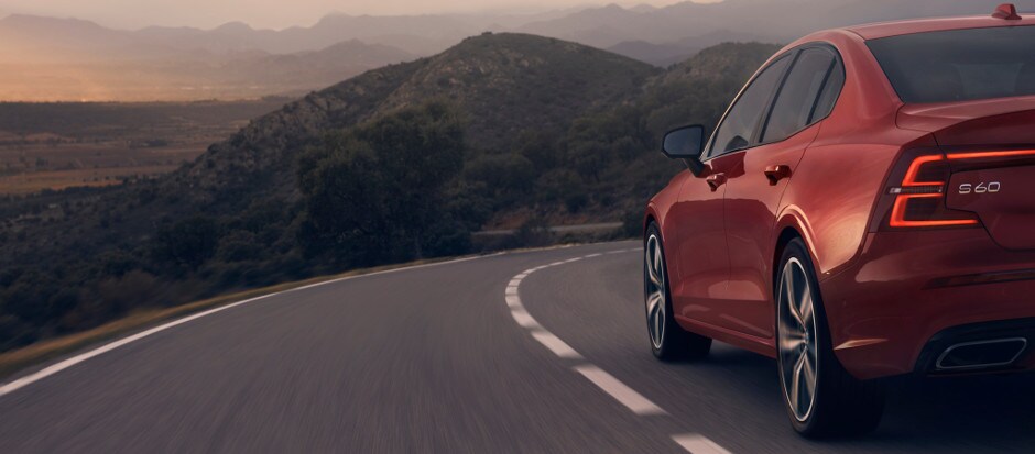 2019 Volvo S60 driving on mountain road