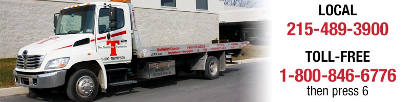 Call (215) 489-3900 for 24/7 towing from Thompson.
