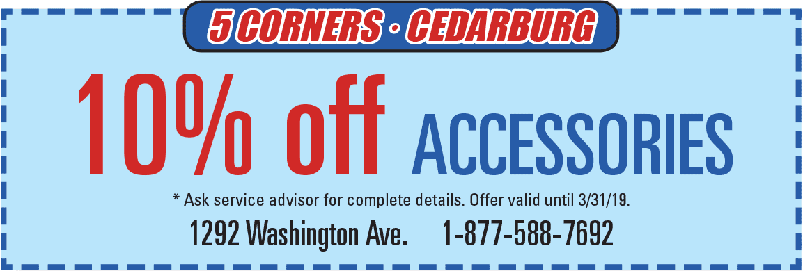 10% Off Accessories Coupon 5 Corners CDJR