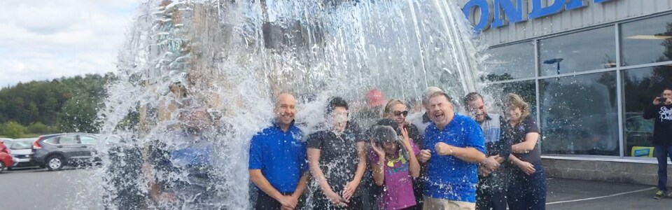 Brrrrrrrrrrr............that is COLD! The 802 Honda Dealership Participates in the 2015 Ice Bucket Challenge