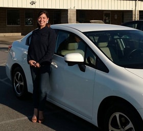 Megan and her new Honda Civic Megan and her new Honda Civic