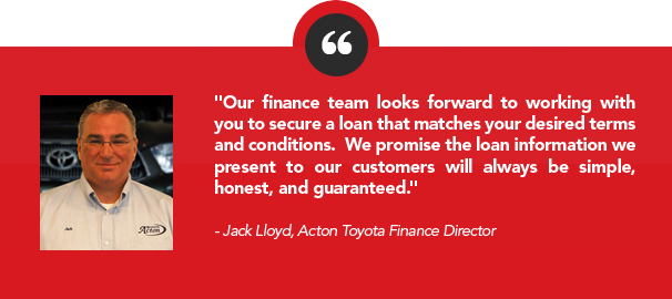 Testimonial from Jack
Lloyd - Finance Director Review by Jack Lloyd, Finance Director at Acton Toyota