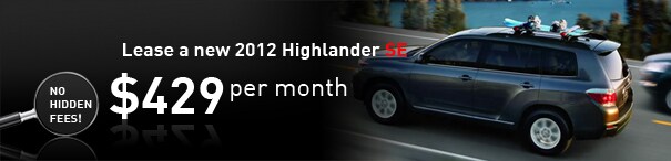 The Real No Money Down 2012 Highlander Lease