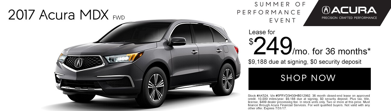2017 Acura MDX Lease Special