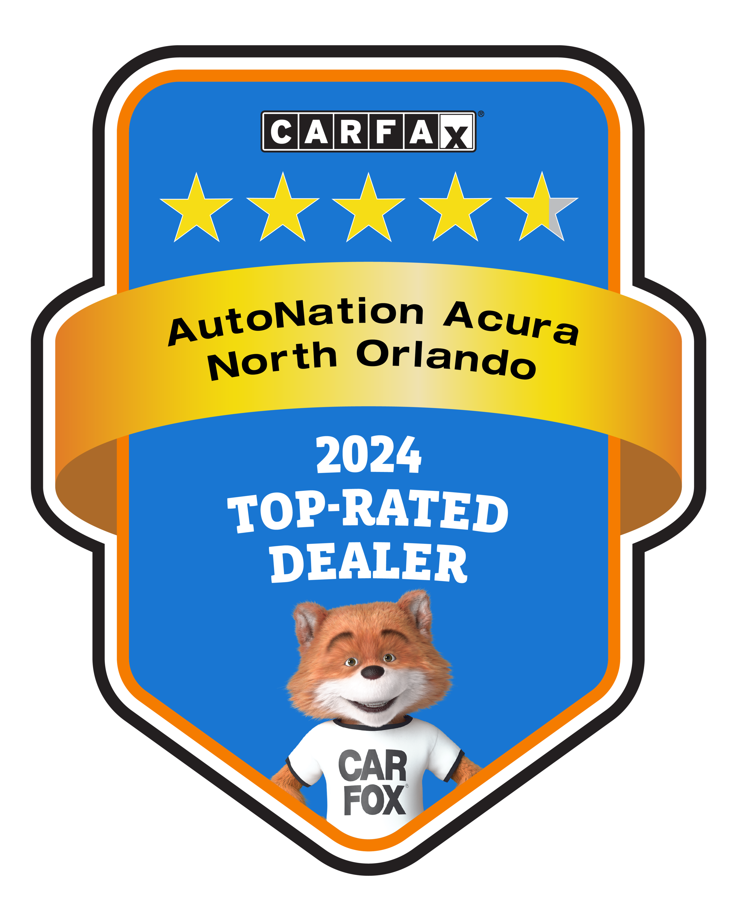AutoNation Acura North Orlando CARFAX Top-Rated Dealer badge