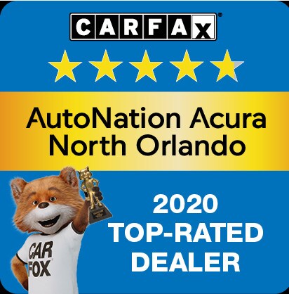 AutoNation Acura North Orlando Recognized as a CARFAX Top-Rated Dealer 2020 CARFAX Top-Rated Dealer badge