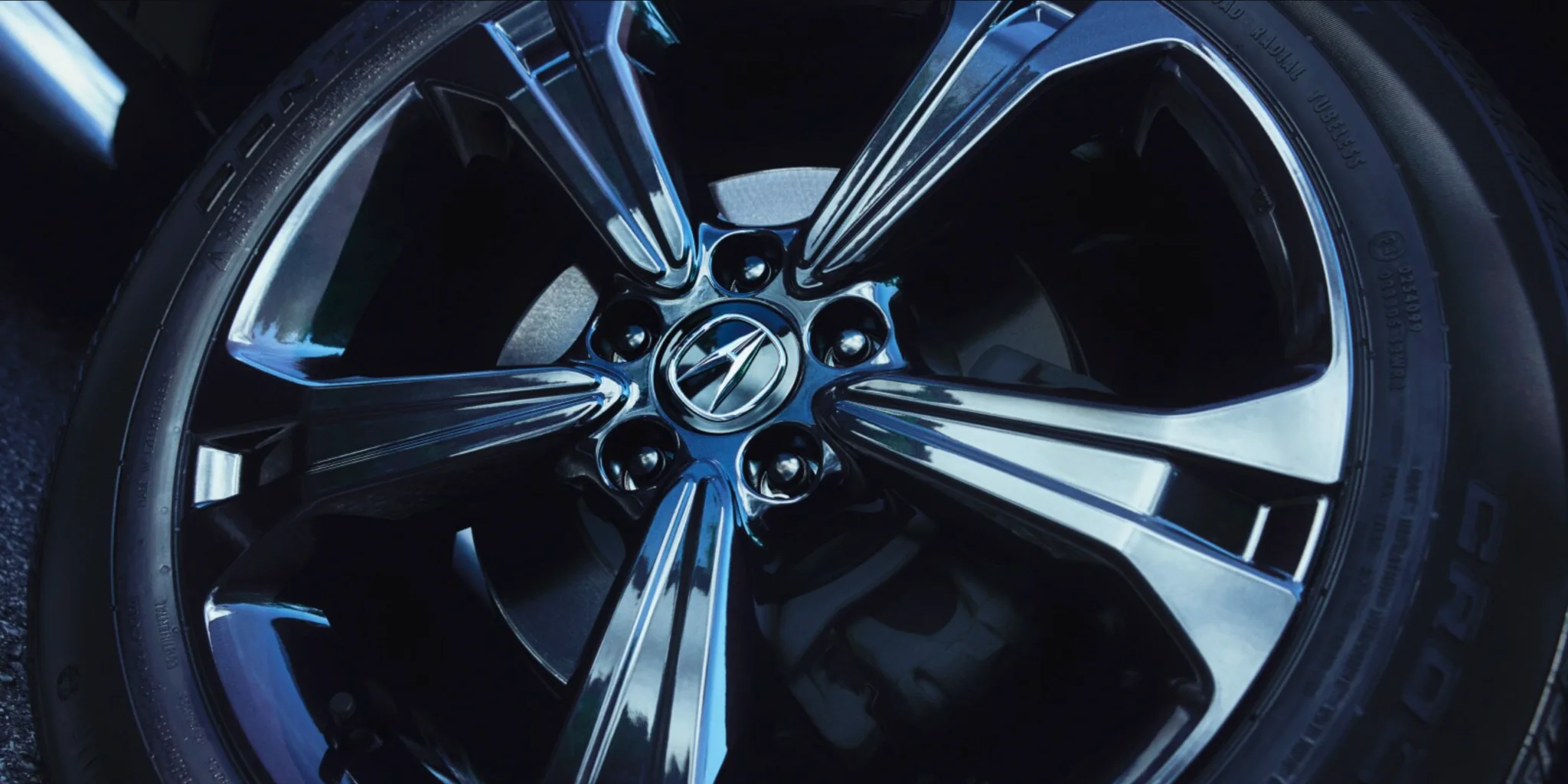 2026 Acura RDX Alloy Wheel Detail Close-up of a 2026 Acura RDX alloy wheel