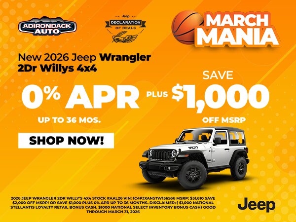 New 2026 Jeep Wrangler 2dr Willys 4x4