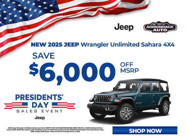 New 2025 Jeep Wrangler Unlimited Sahara 4x4