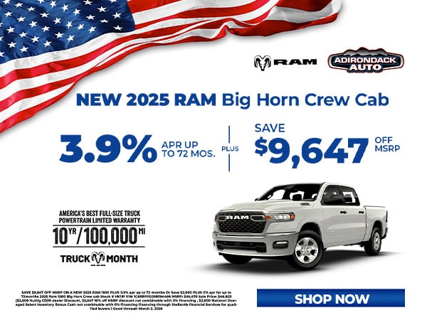 New 2025 RAM 1500 Big Horn Crew Cab