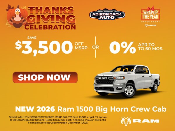 New 2026 RAM 1500 BIG HORN CREW CAB 4X4