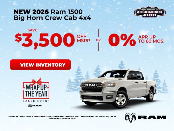 New 2026 RAM 1500 Big Horn Crew Cab 4x4 Offer