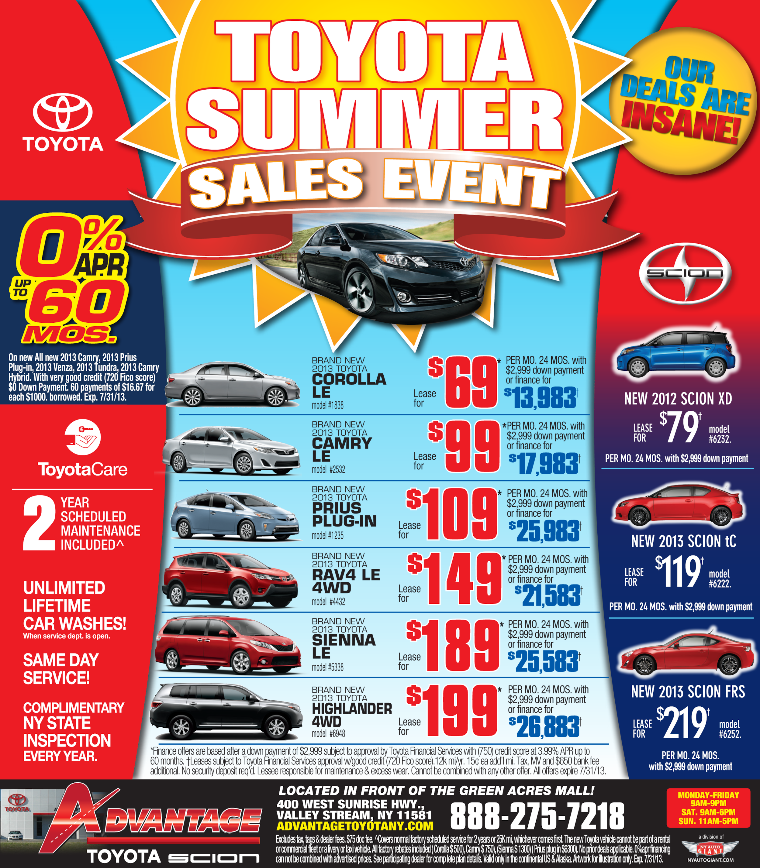 Toyota dealer ad