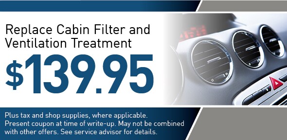 Replace Cabin Filter and Ventilation Treatment
