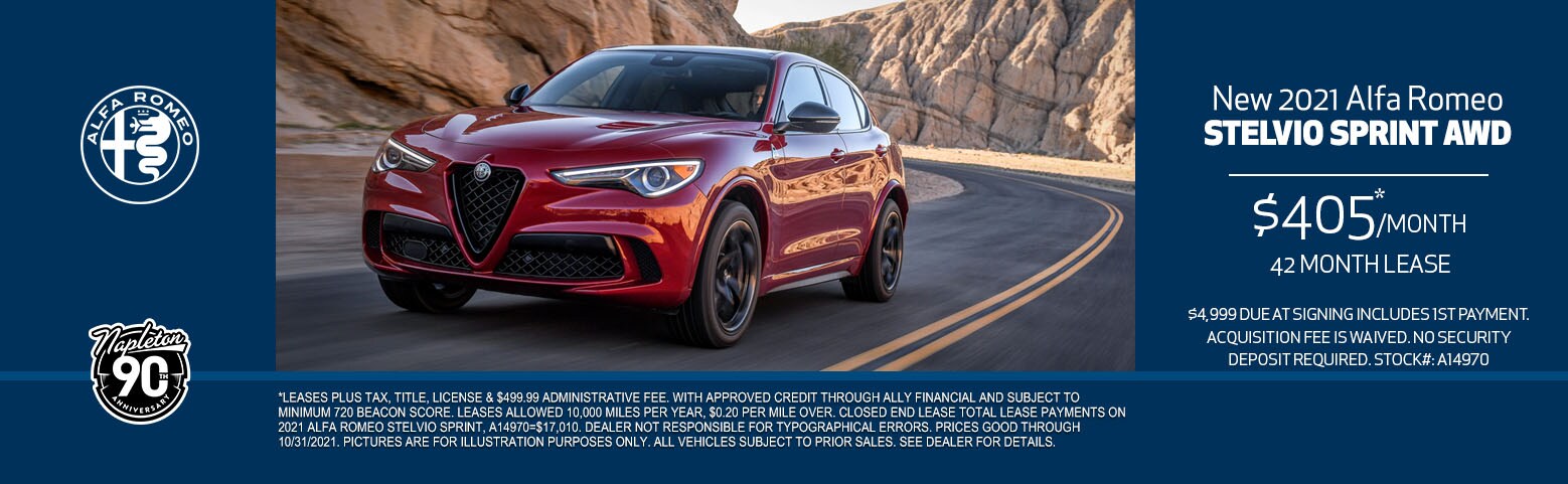 New 2021 Alfa Romeo Stelvio Sprint Lease offer