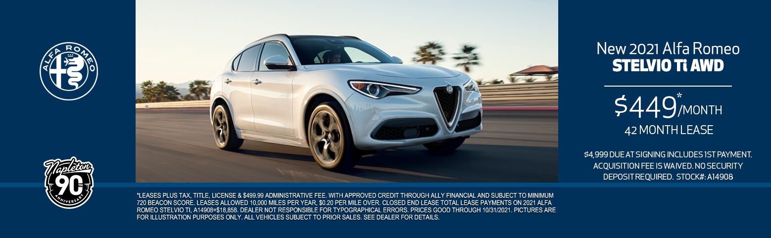 New 2021 Alfa Romeo Stelvio Lease offer