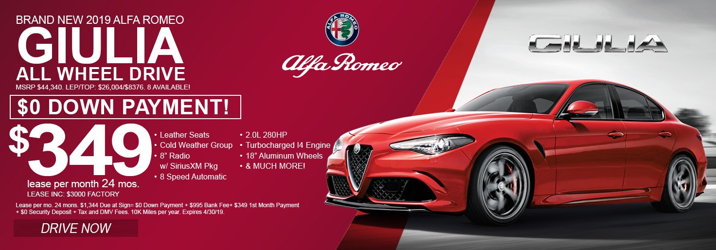 2019 Alfa Romeo Giulia lease deals at Long Island ALFA Romeo Dealer April 2019.jpg