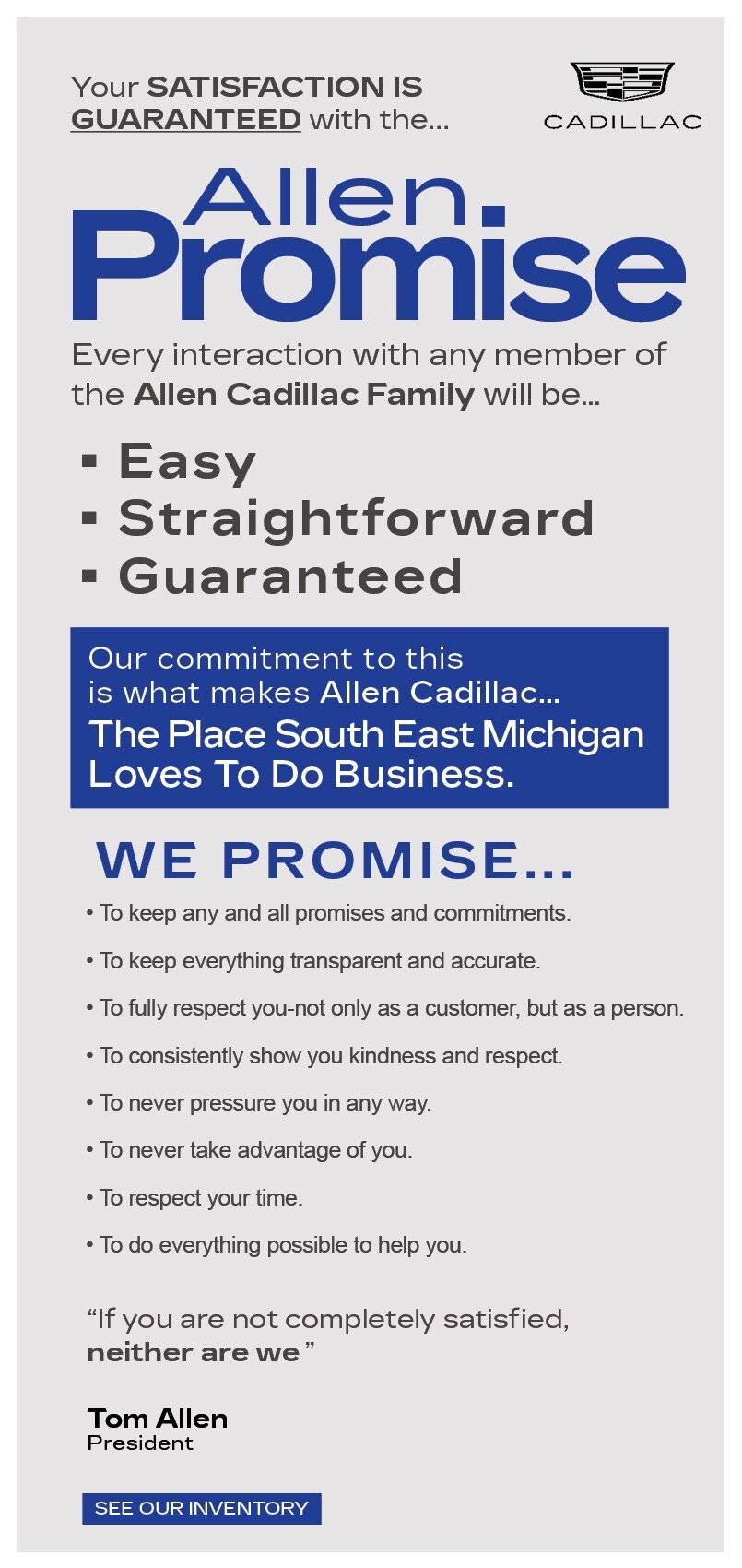 Allen Cadillac Promise