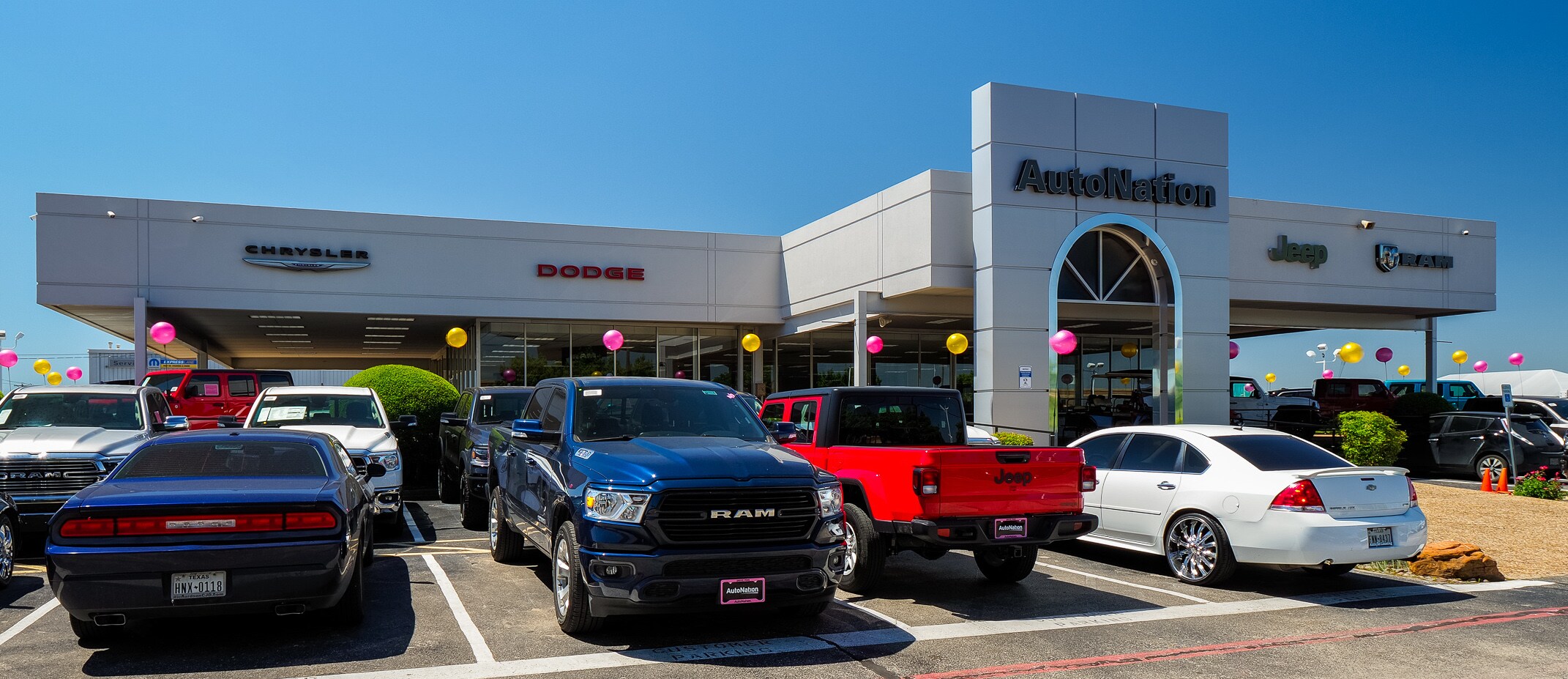 Autonation Chrysler Dodge Jeep Ram North Richland Hills Exterior view of Autonation Chrysler Dodge Jeep Ram North Richland Hills