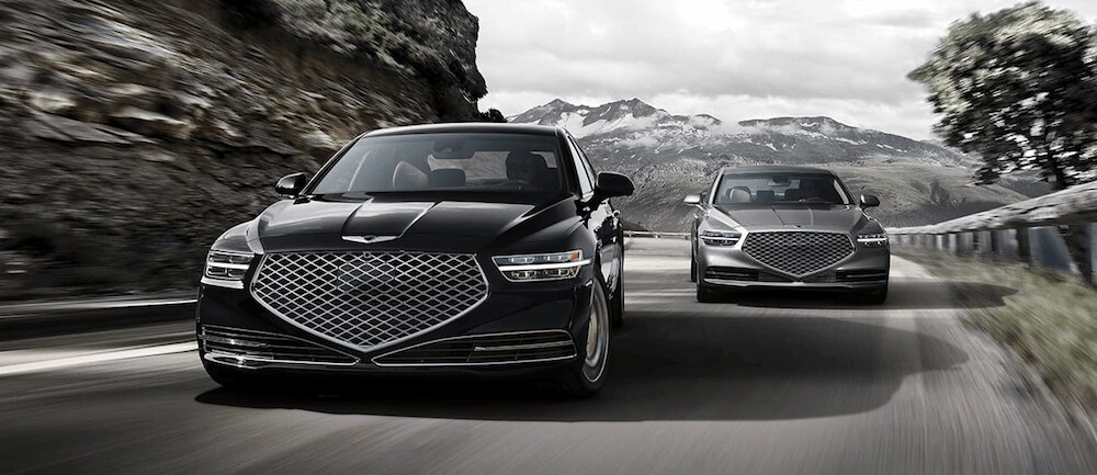 2020 Genesis G90 model on highway.png