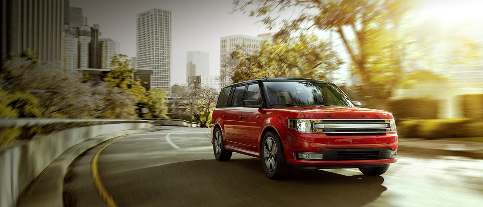 2015 Ford Flex on road.