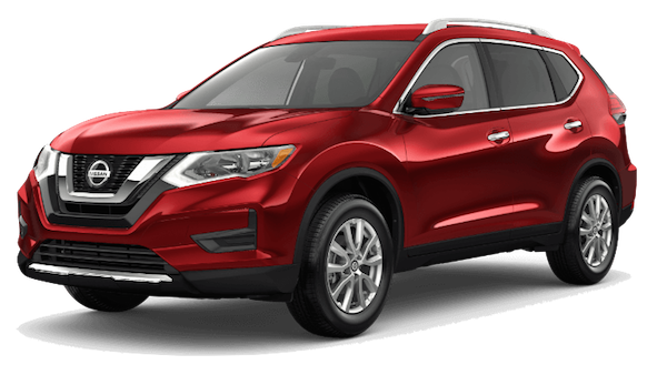 2019 Nissan Rogue SV A red 2019 Nissan Rogue SV