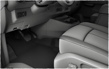 Image: View of pedals/Cabin space/Seat wear patch