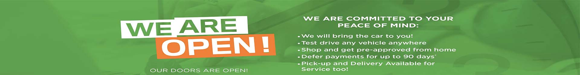 We Are Open We Are Open