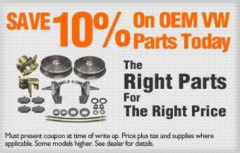 Volkswagen of South Charlotte Save 10% on OEM parts today