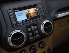 Uconnect touchscreen in 2012 Jeep Wrangler