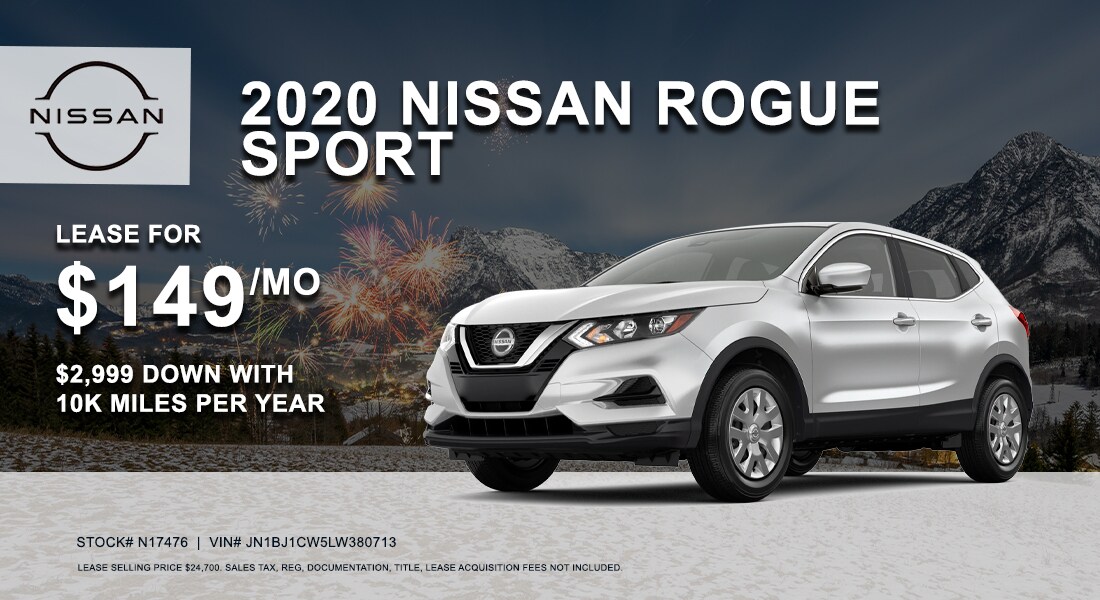 1100x600-rogue-sport-lease.jpg Lease a 2020 Nissan Rogue for $149/month.