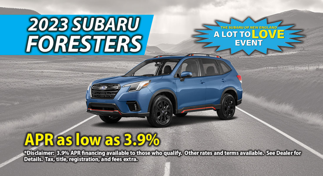 Sept-2023-1100x600-2024-Foresters-Lot-to-Love-Banner.jpg 2023 Subaru Foresters - APR as Low as 3.9% for Qualified Buyers!