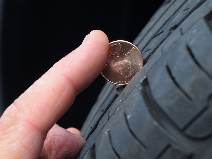 Penny test for tire tread