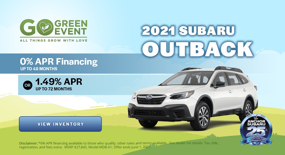 1100x600-go-green-event-outback.jpg 2021 Subaru Outback - 0% APR Financing for 63 months or Lease for $249/month