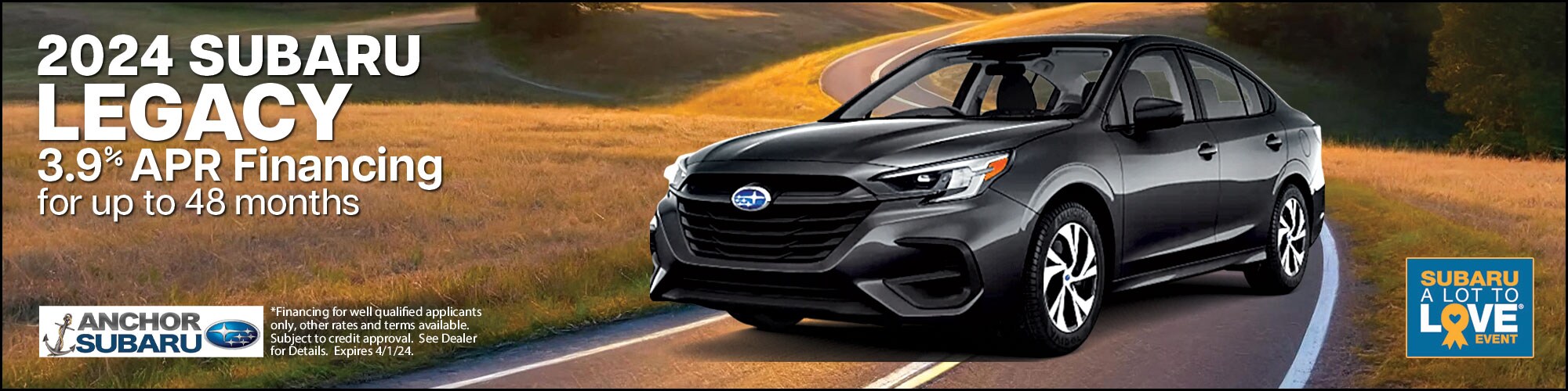 Mar-2024-2000x500-2024-Legacy-Banner.jpg 2024 Subaru Legacy - 3.9% APR Financing Available
