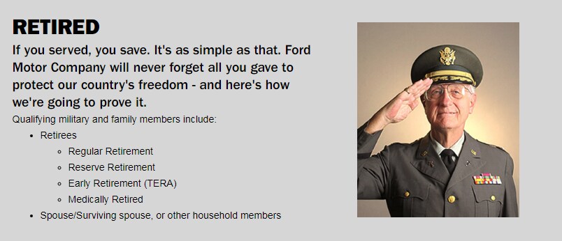 Ford Retired Military Discount