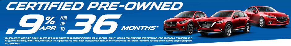 AVMazda VDP VLP Banners CPO 042018.jpg Special APR rates on Certified Pre Owned Used Vehicles at Antelope Valley Mazda