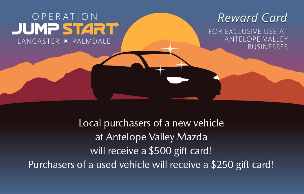 Operation Jump Start 052020 AV Mazda.jpg AV Mazda proudly supports Operation Jump Start to give cash to Lancaster and Palmdale residents who buy a car