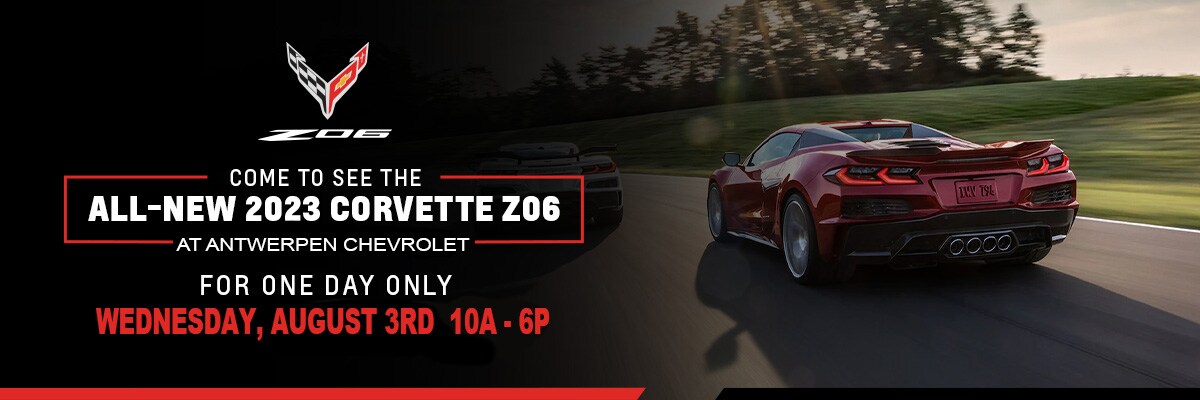 Come see the 2023 Chevy Corvette Z06 May 4th 11am-7pm