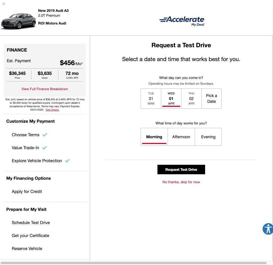 Accelerate_Request a Test Drive