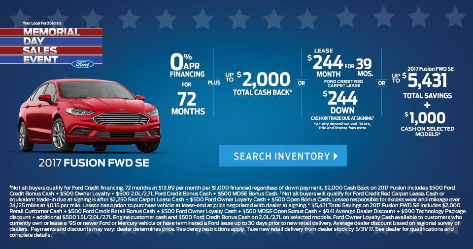 Memorial Day Sales Event Apple Ford of Lynchburg