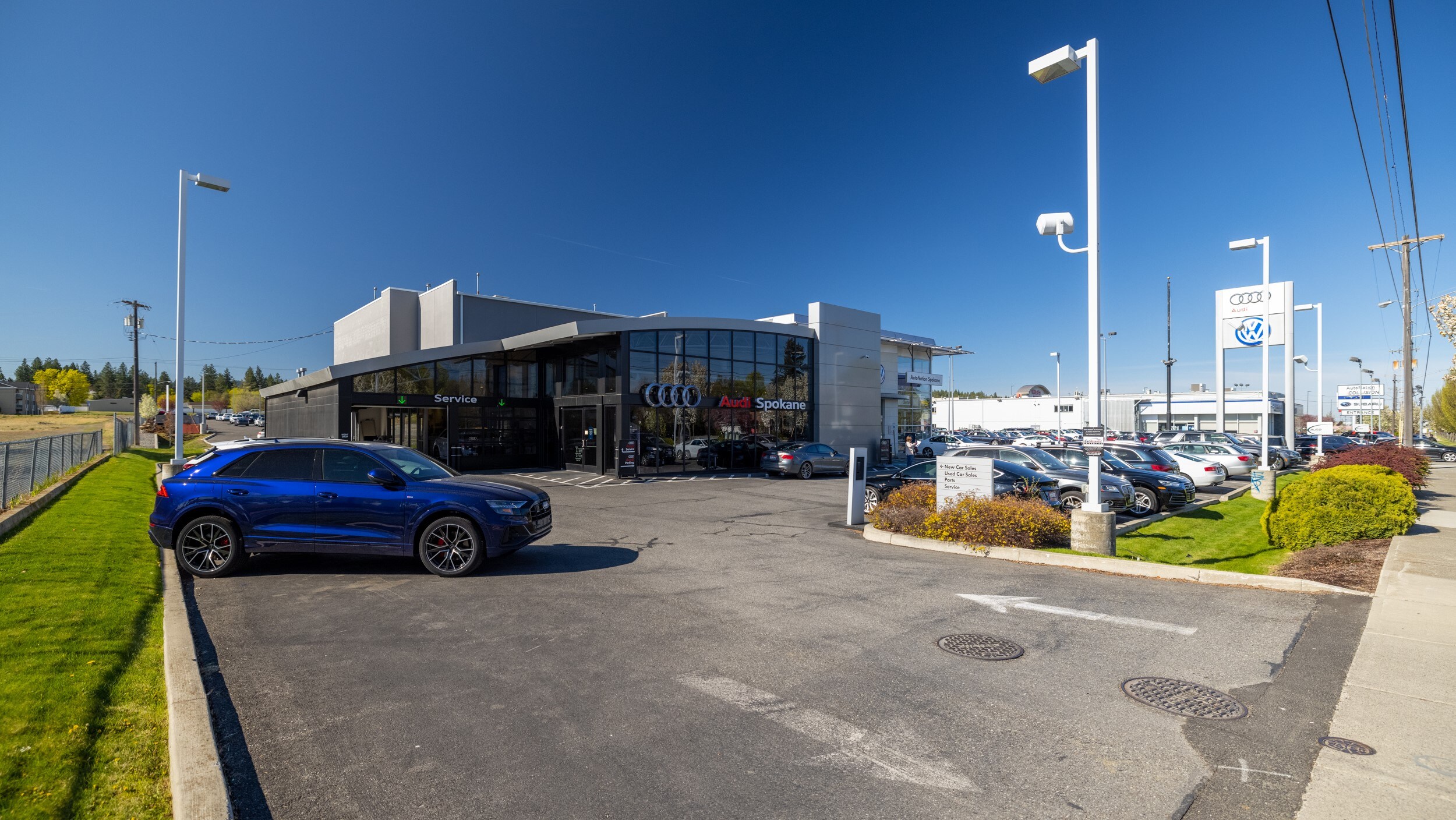 Find out hours & directions to Audi Spokane Exterior view of Audi Spokane