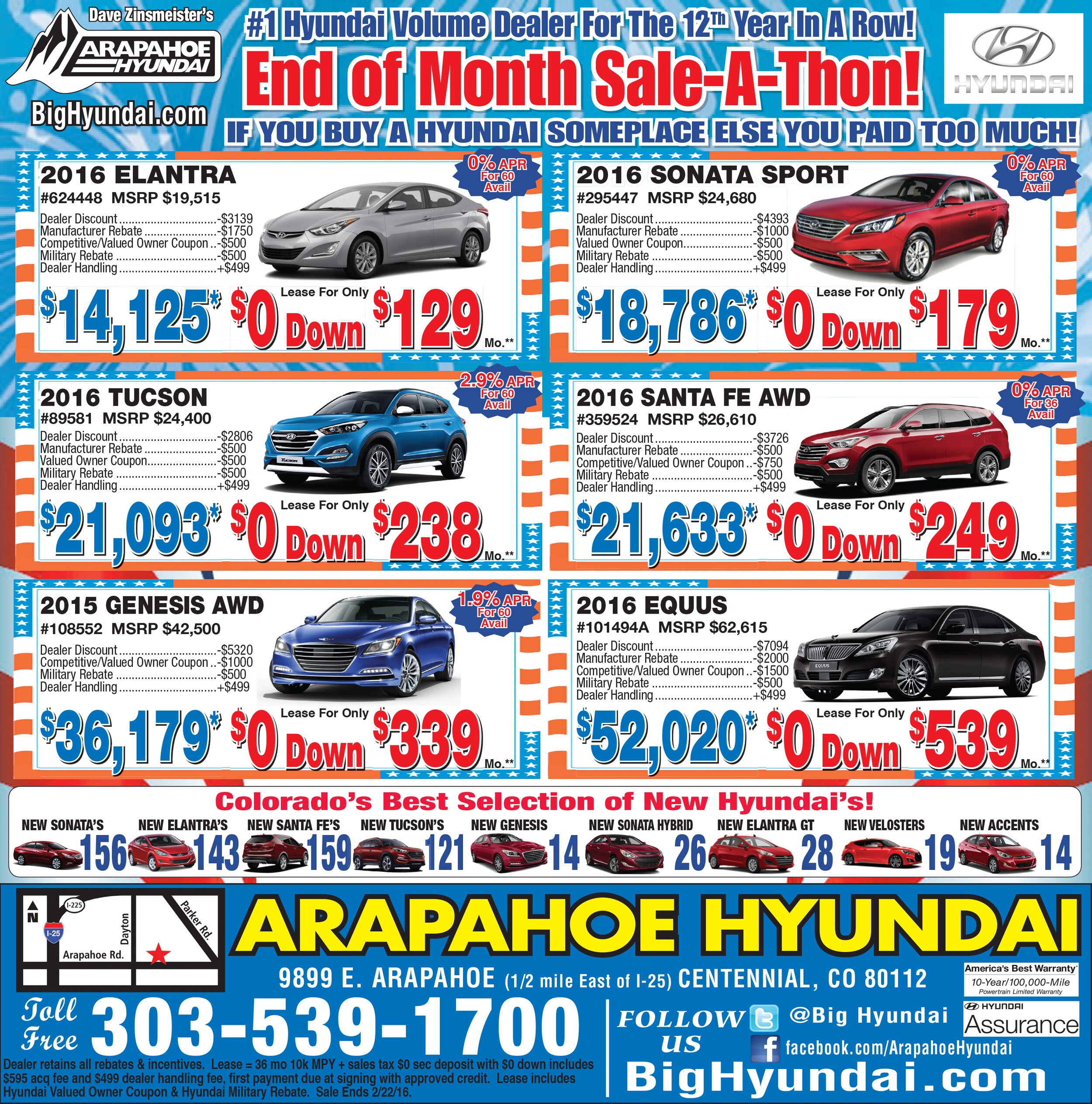 Arapahoe Hyundai New Hyundai dealership in Centennial, CO 80112