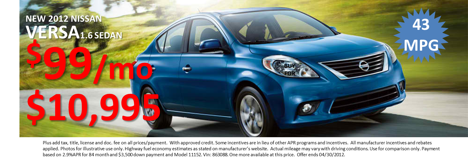 2012 Nissan versa lease deals #4